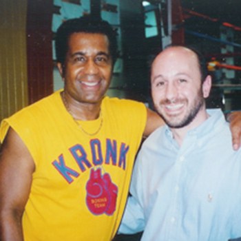 Dr. DeMartino posing with Emanuel Steward