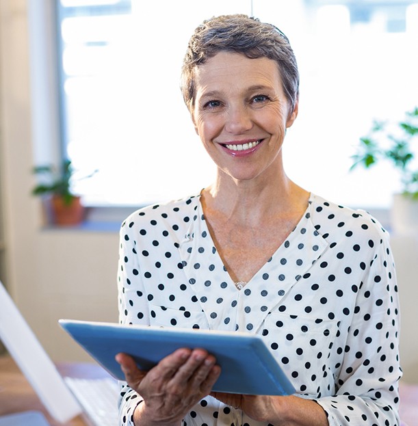 Older woman with healthy smile