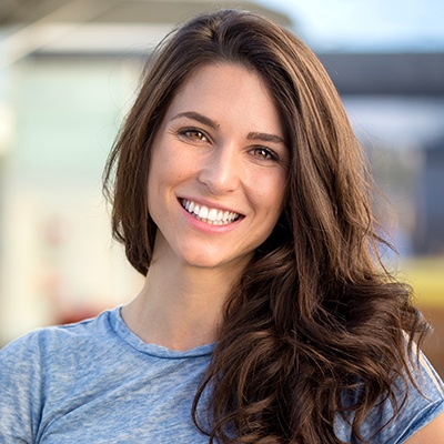 Young woman with flawless smile