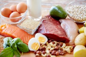 A variety of nutritious foods on a table